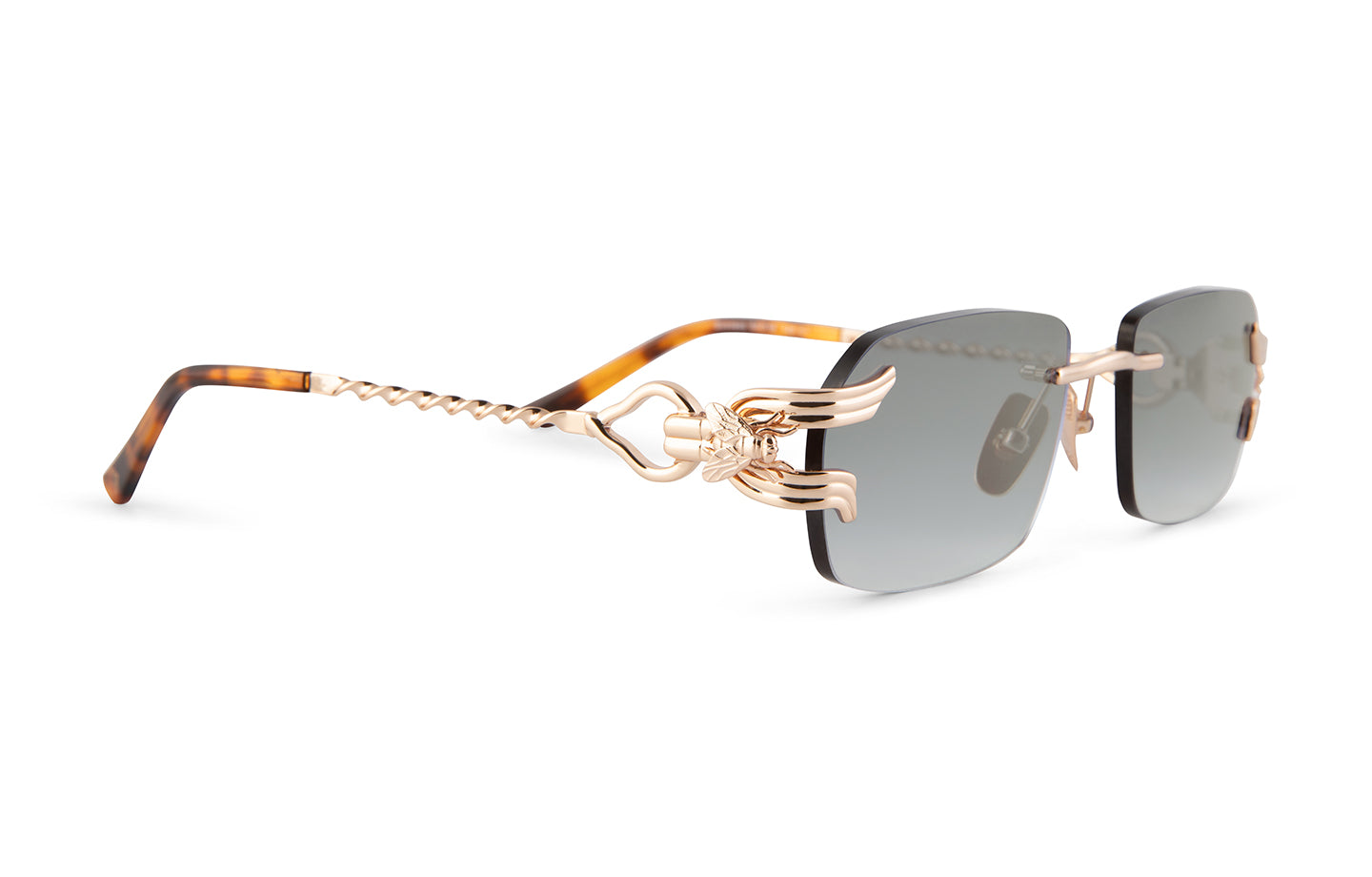 #colour_18K Rose Gold_lens_Rectaire | Black