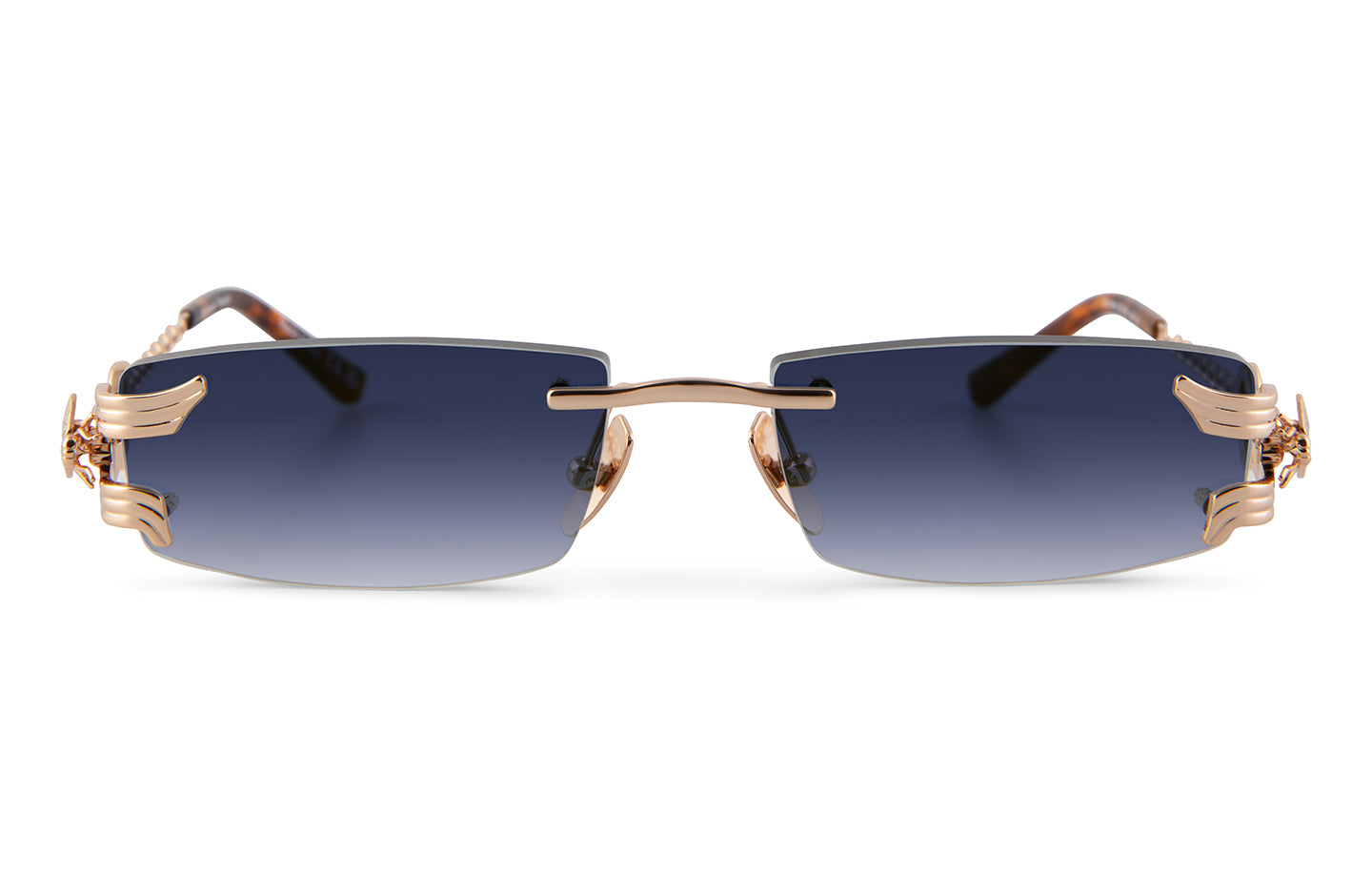#colour_18K Rose Gold_lens_Rectaire (Slim) | Navy