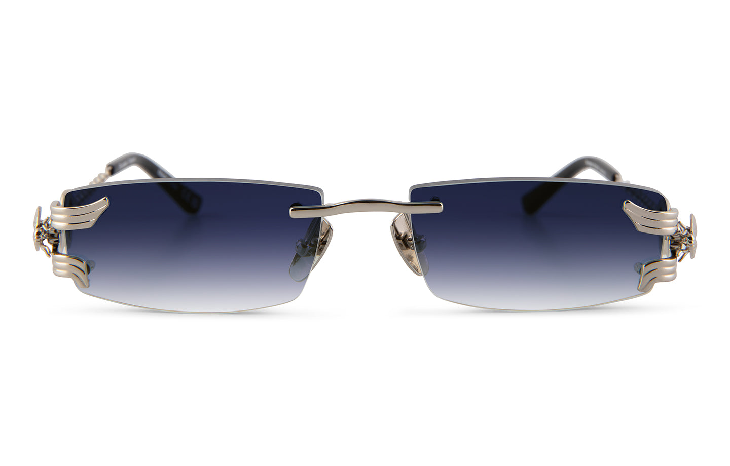 #colour_Silver Titanium_lens_Rectaire (Slim) | Navy