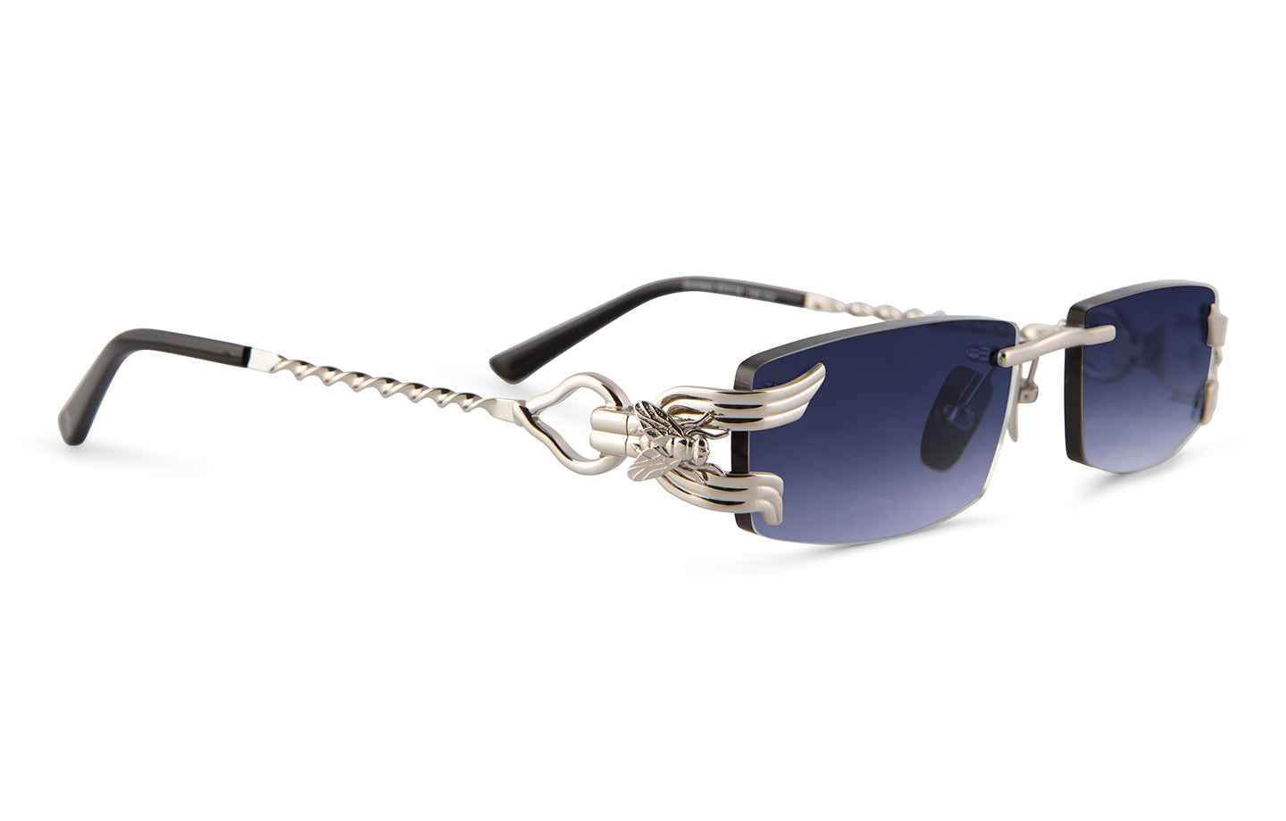 #colour_Silver Titanium_lens_Rectaire (Slim) | Navy