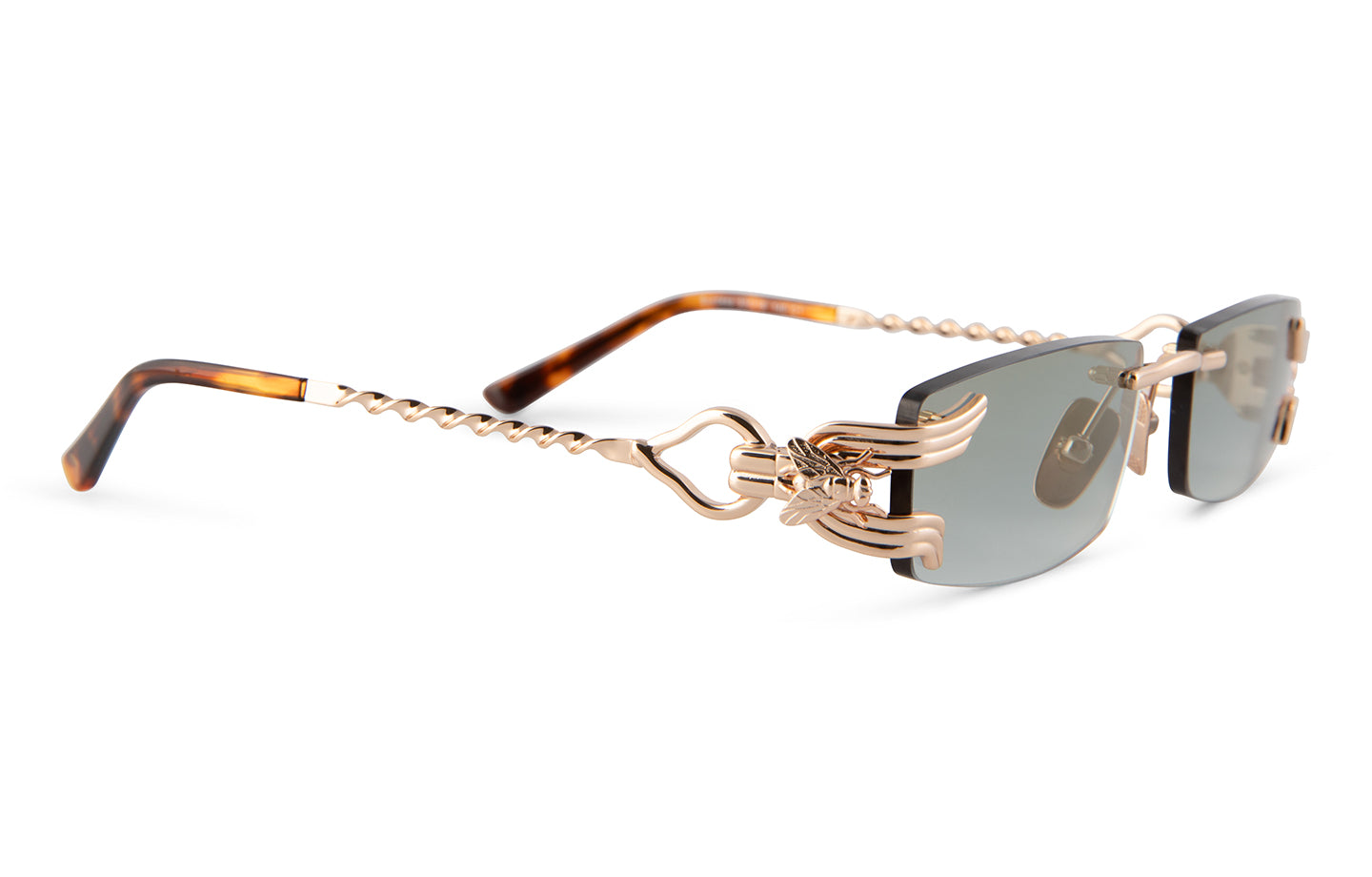 #colour_18K Rose Gold_lens_Rectaire (Slim) | Black