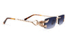 #colour_18K Rose Gold_lens_Rectaire (Slim) | Navy