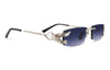 #colour_Silver Titanium_lens_Rectaire (Slim) | Navy